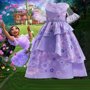 Encanto Purple Floral Mirabel Isabela Costume Dress 5071